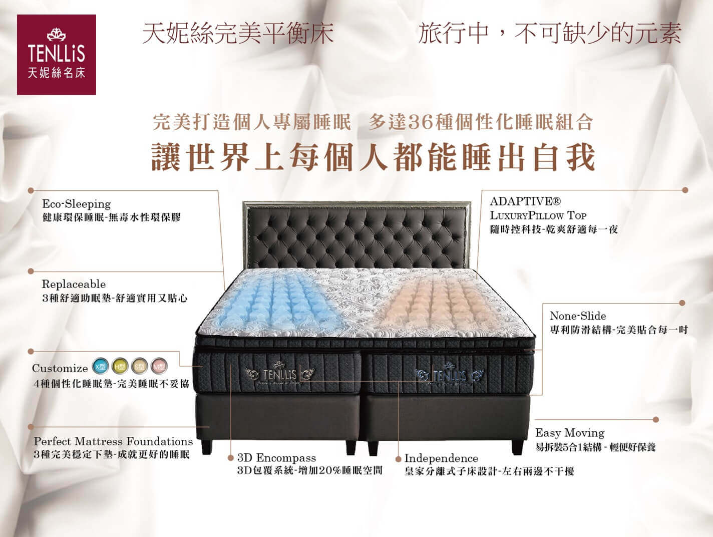 Tenllis 3D Perfect Balance Mattress
