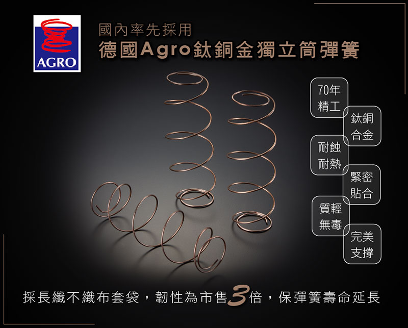 醉戀波爾多AGRO乳膠鈦銅厚三線獨立筒 醉戀波爾多AGRO乳膠鈦銅厚三線獨立筒